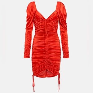 Dolce & Gabanna ruched red minidress